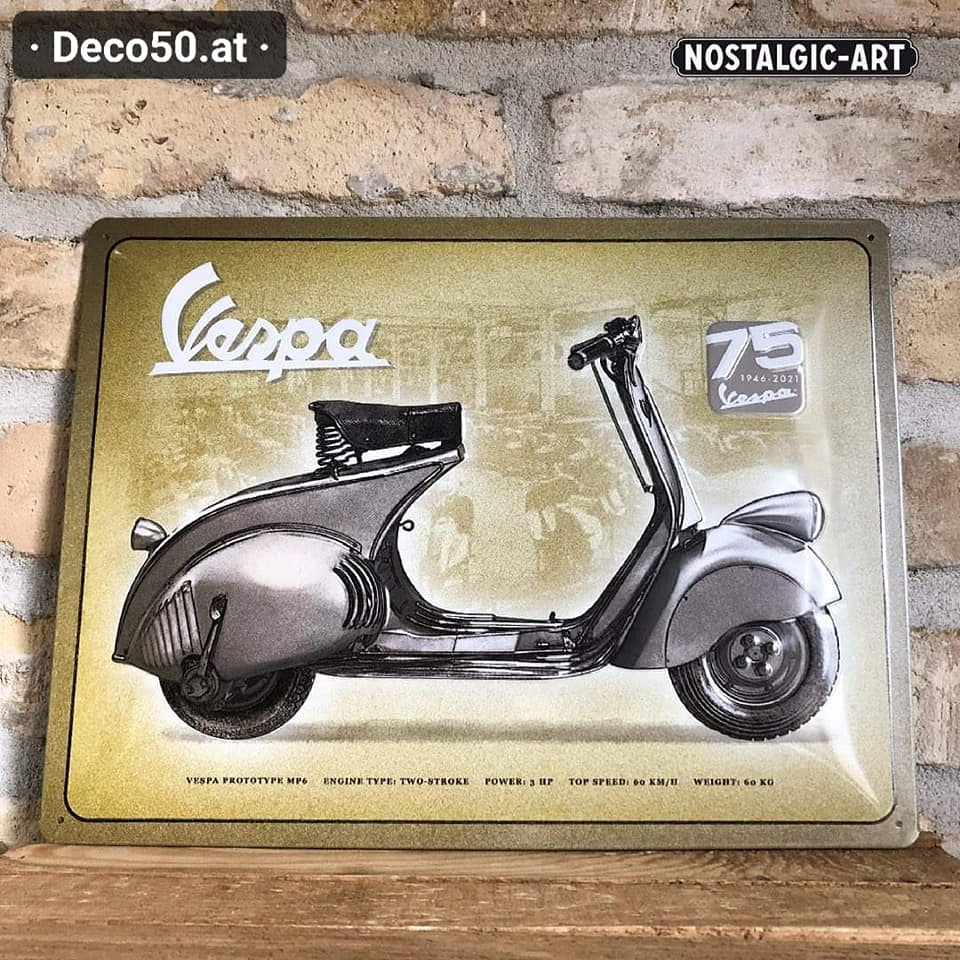 75 Jahre Vespa – Deco 50's feiert mit vielen original Vespa Merchandising  Produk… –